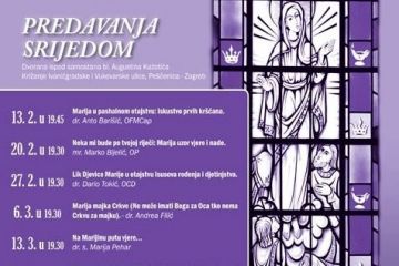 Korizmena predavanja u samostanu bl. Augustina Kažotića na Peščenici u Zagrebu Korizmena predavanja u samostanu bl. Augustina Kažotića na Peščenici u Zagrebu