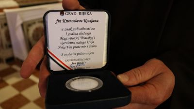 Fra krunoslav kocijan primio priznanje grada rijeke 1