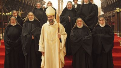 Blagoslov oca jeronima adama marina novog opata slavenske benediktinske kongregacije 1