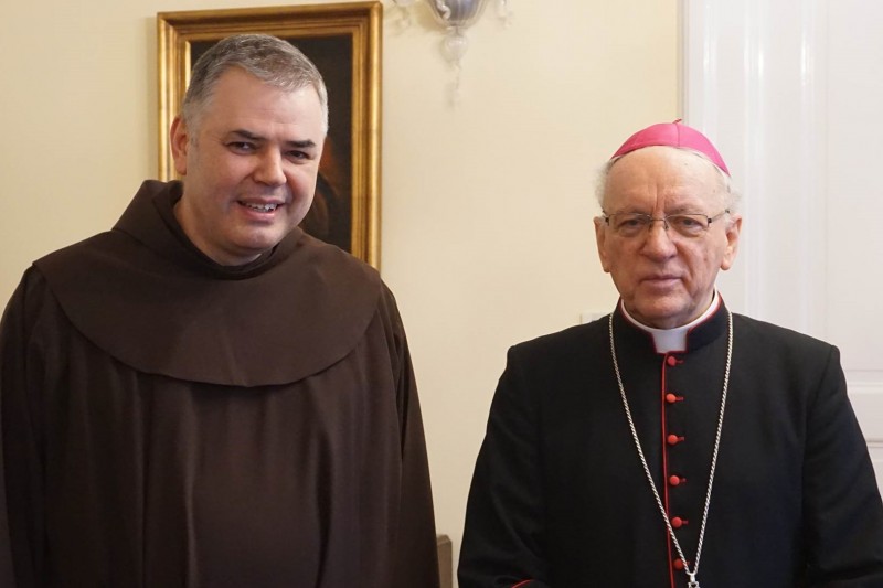 Biskup Škvorčević primio provincijala fra Milana Krištu Biskup Škvorčević primio provincijala fra Milana Krištu