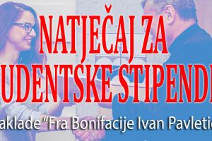 Raspisan natječaj za dodjelu studentskih stipendija zaklade „Fra Bonifacije Ivan Pavletić“