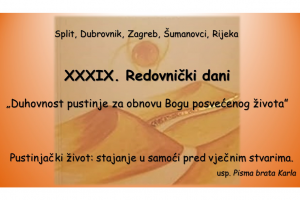 XXXIX. Redovnički dani