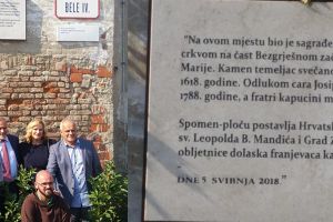 Otkrivena spomen-ploča na mjestu nekadašnjeg kapucinskog samostana u Zagrebu